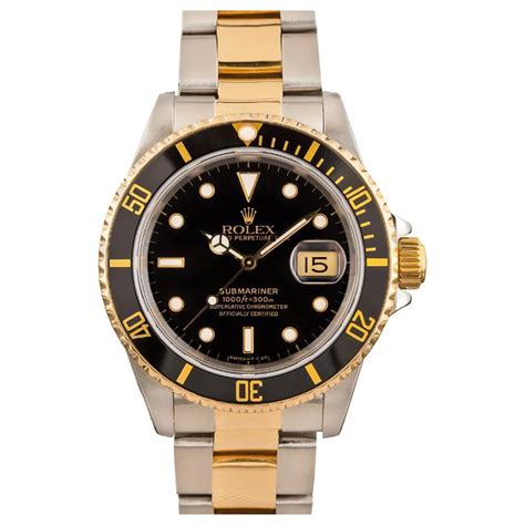 rolex submariner 16613 black luminous dial|rolex 16613 years of production.